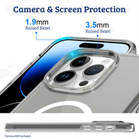 Thumbnail for iPhone 15 Pro Compatible Case Cover With Transparent Shockproof And Compatible With MagSafe Technology - Clear Black