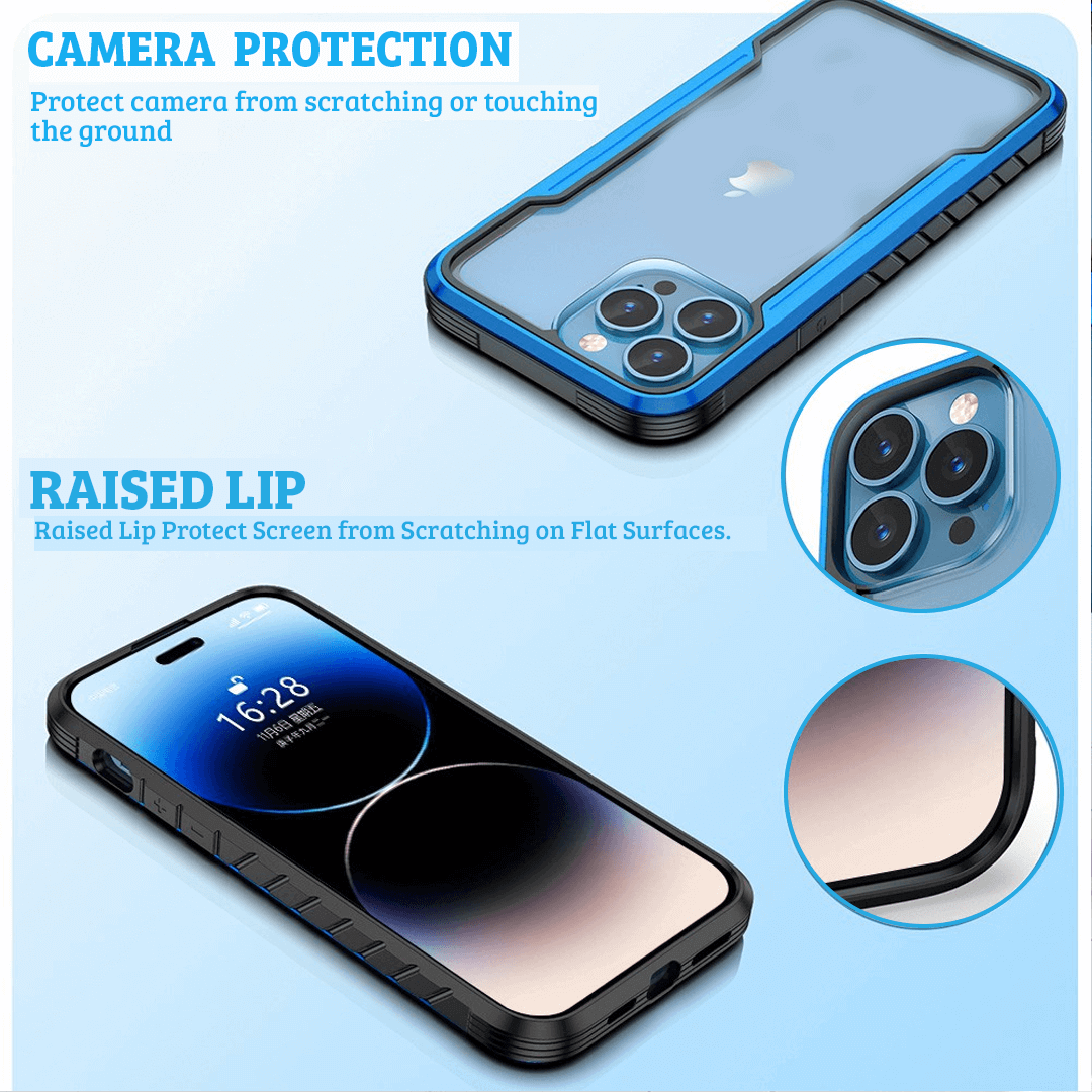 iPhone 13 Compatible Case Cover With Shockproof Armor Heavy-Duty - Blue
