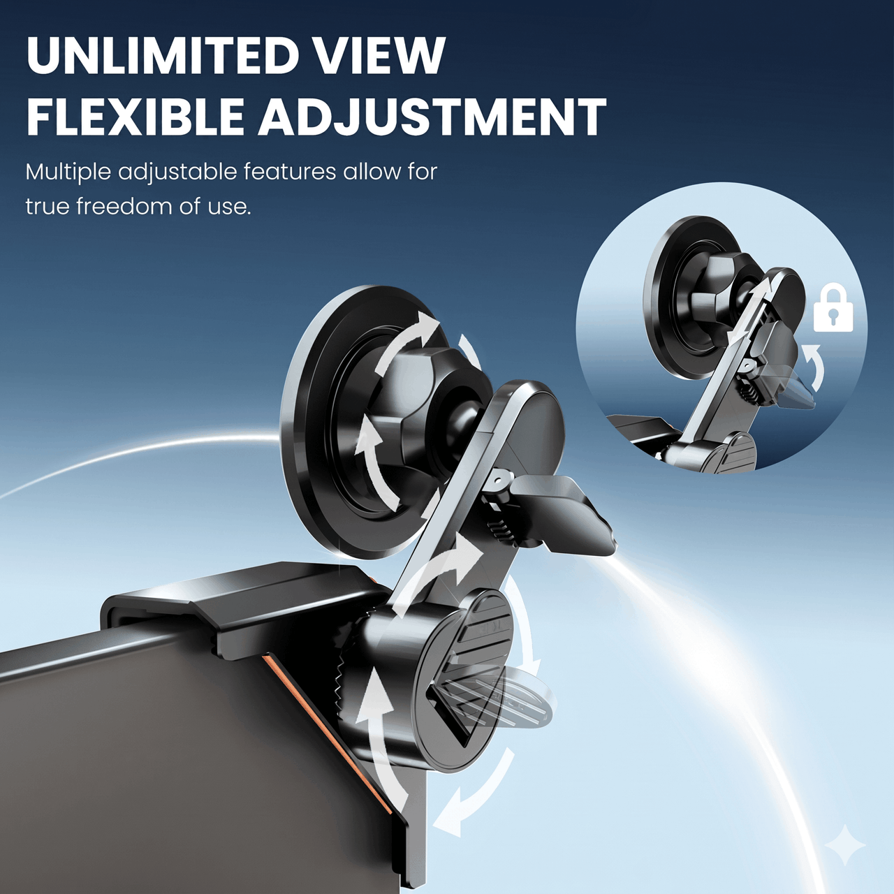Magnetic Dashboard Phone Mount Black — Central Console Holder, Universal Fit, Strong Magnetic Hold | Australian Stock
