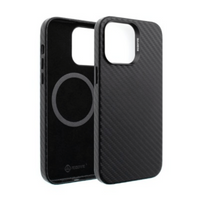 Thumbnail for   iPhone 14 Pro Max Compatible Case Cover With Metal Camera Lens PU Leather And Compatible With MagSafe Technology - Carbon Fiber