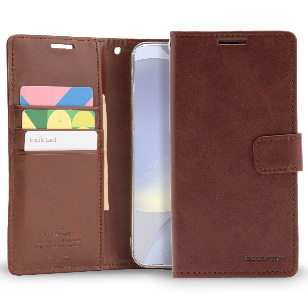 Samsung Galaxy S24 Leather Wallet Flip Case Cover - Black