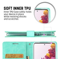 Thumbnail for Samsung Galaxy S20 FE Leather Wallet Flip Case Cover - Black