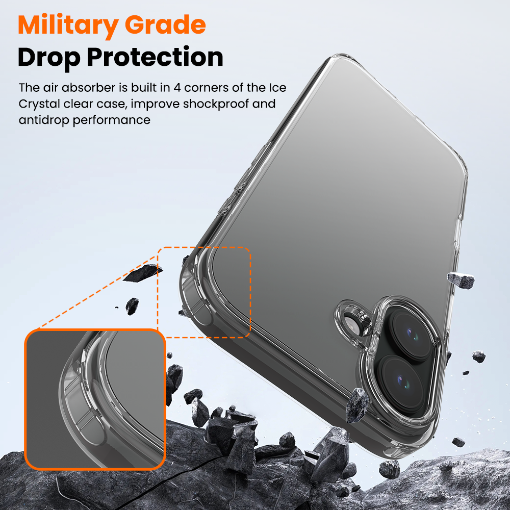 iPhone 17 Clear Shockproof Case Cover
