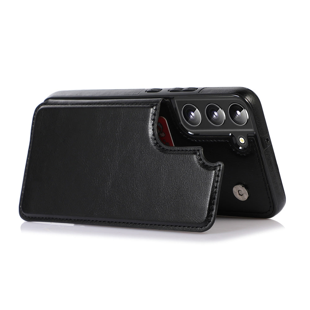 Samsung Galaxy S23 Plus Leather Wallet Flip Case Cover - Black