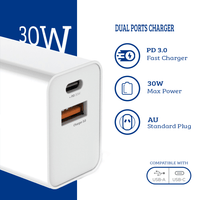 Thumbnail for 30W Dual Ports Charging Adapter:Power and Versatility Combined- White