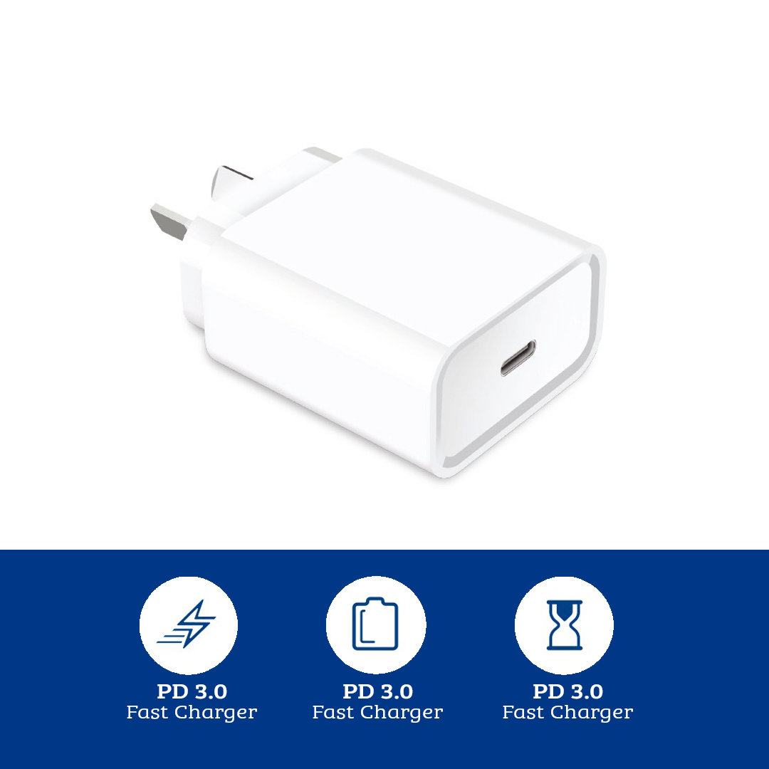 20W PD3.0 USB-C Charging Adapter: Power in the Palm of Your Hand-White