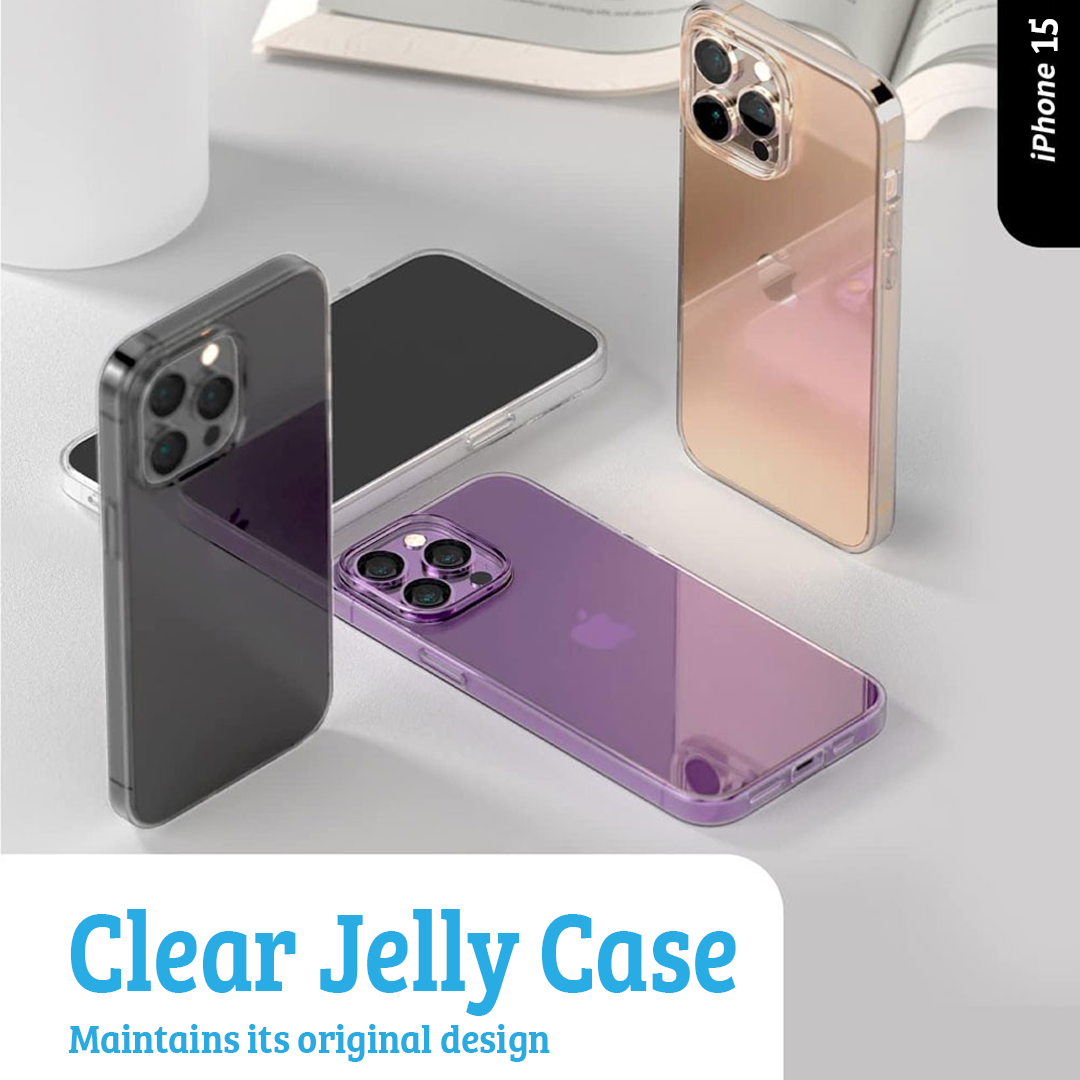 iPhone 15 Pro Max Compatible Case Cover With Transparent Pearl Jelly
