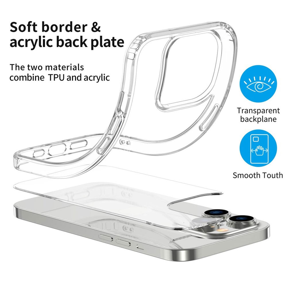 High Quality Acrylic + TPU Hybrid Transparent Case Cover With Magnetic Ring for iPhone 7 / 8 / SE  / SE