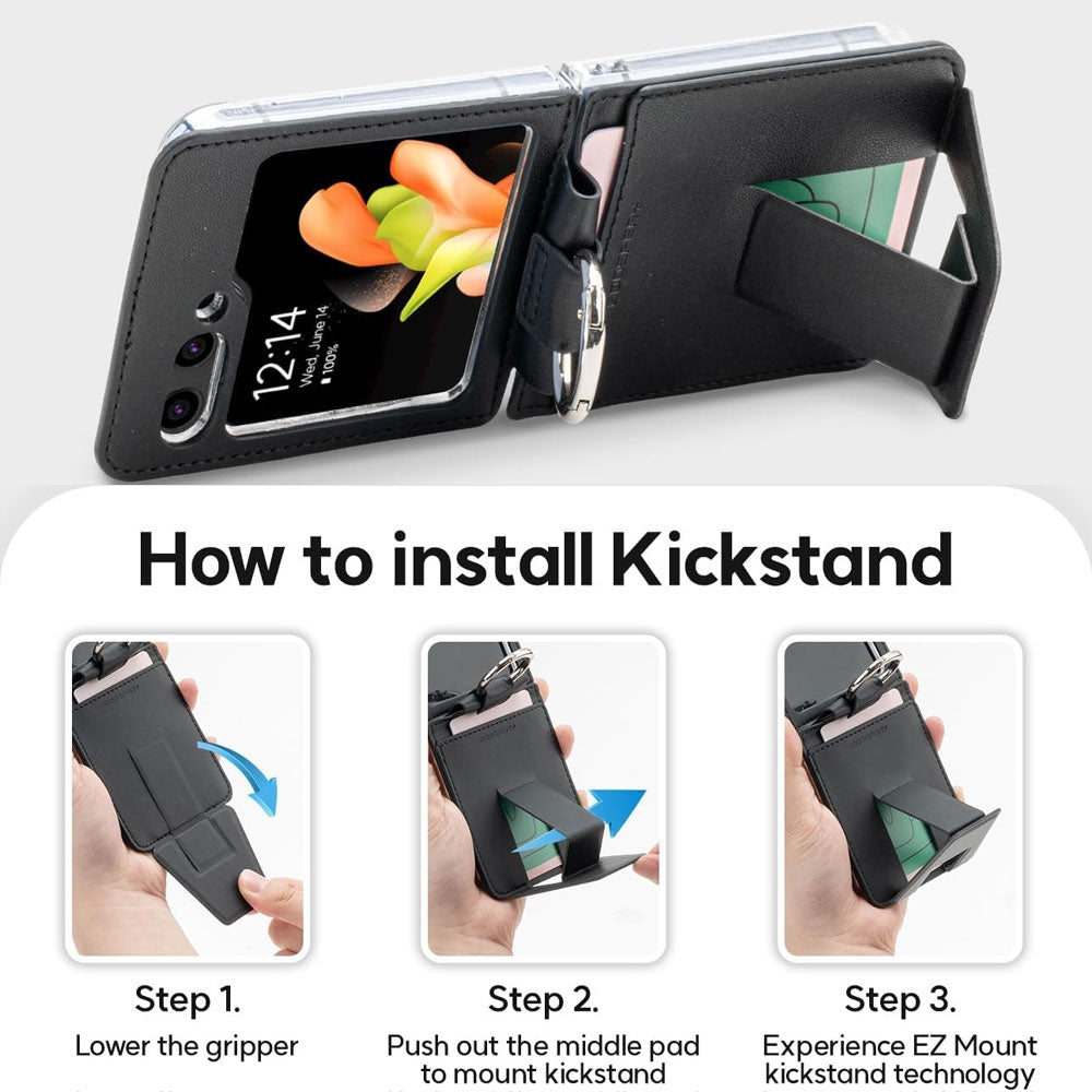 Samsung Galaxy Z Flip6 Leather Wallet Flip Case Cover