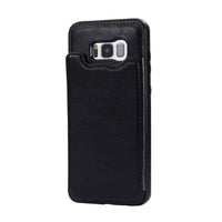 Thumbnail for Samsung Galaxy S8 Leather Wallet Flip Case Cover - Black