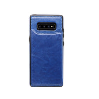 Thumbnail for Samsung Galaxy S10 Plus Leather Wallet Flip Case Cover - Black