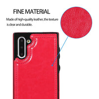Thumbnail for Back Flip Leather Wallet Cover Case for Samsung Galaxy Note 10 - Black
