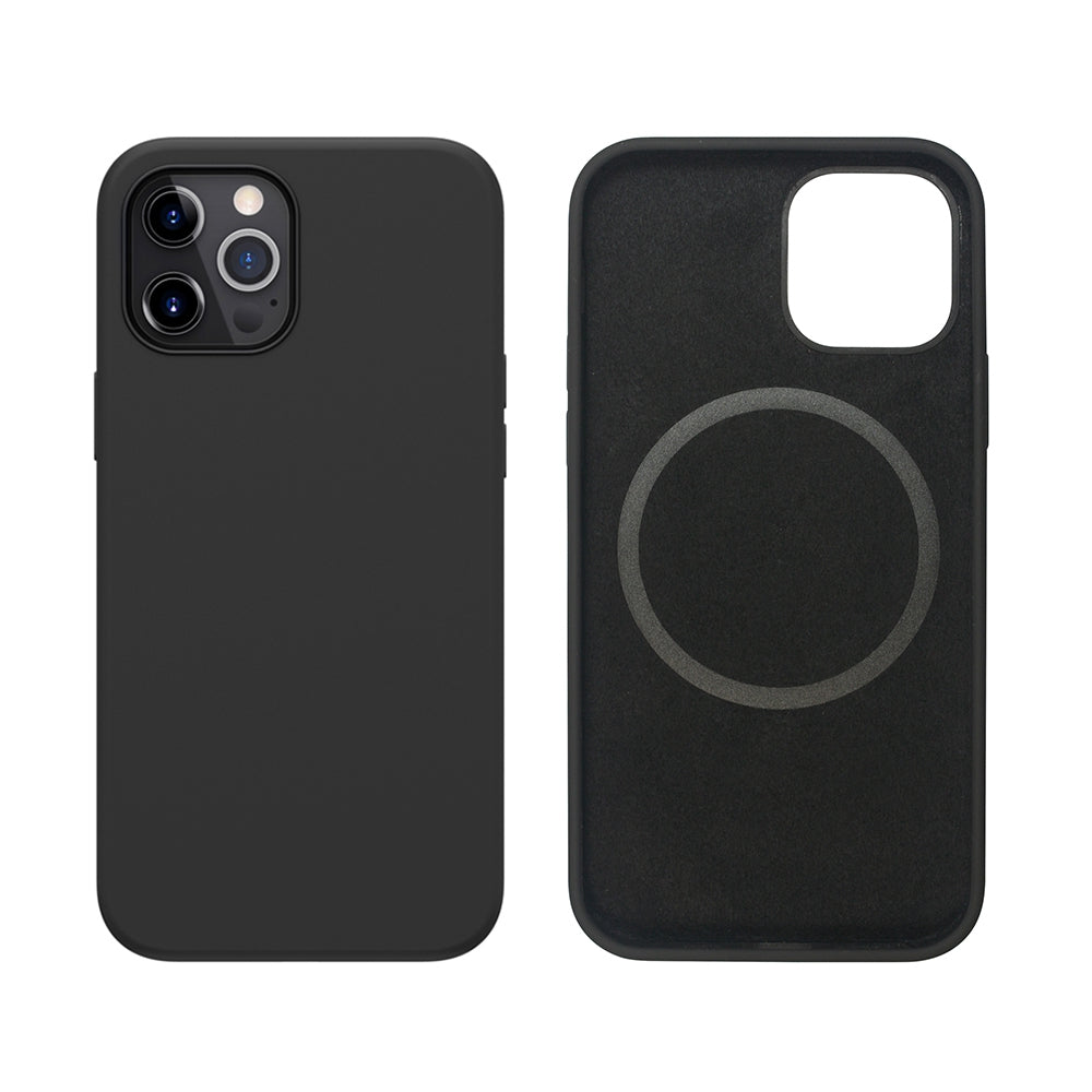 iphone-12-pro-max-premium-silicone-magsafe-case-cover-black-21054 Black