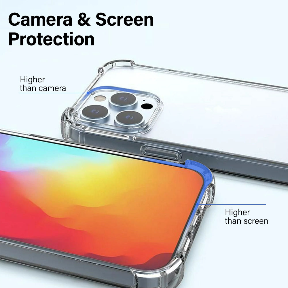 iPhone 15 Clear Shockproof Case Cover - Clear