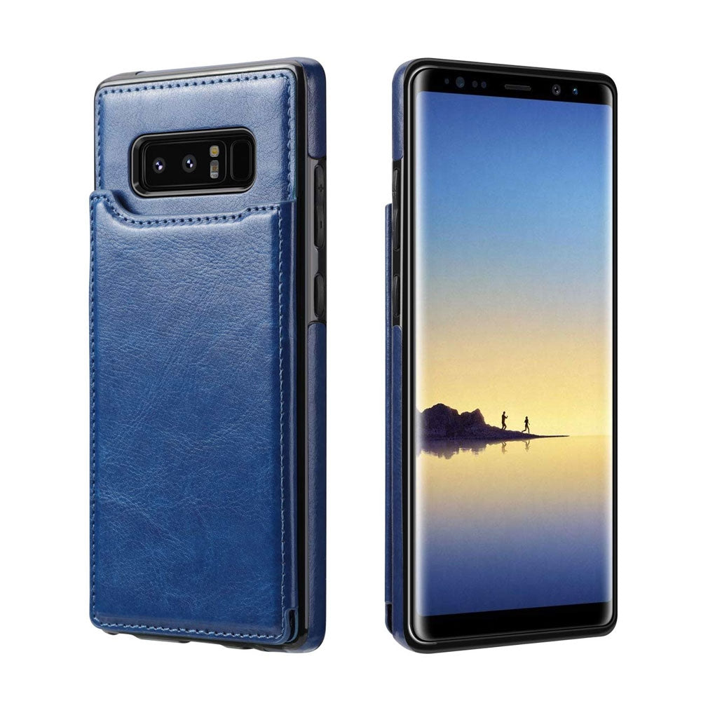 Back Flip Leather Wallet Case Cover for Samsung Galaxy Note 8 - Black