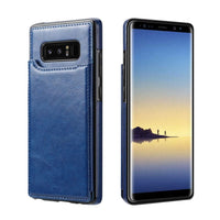 Thumbnail for Back Flip Leather Wallet Case Cover for Samsung Galaxy Note 8 - Black