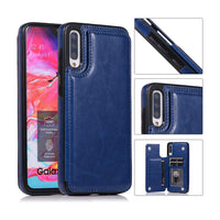 Thumbnail for Samsung Galaxy A50 Leather Wallet Flip Case Cover - Black