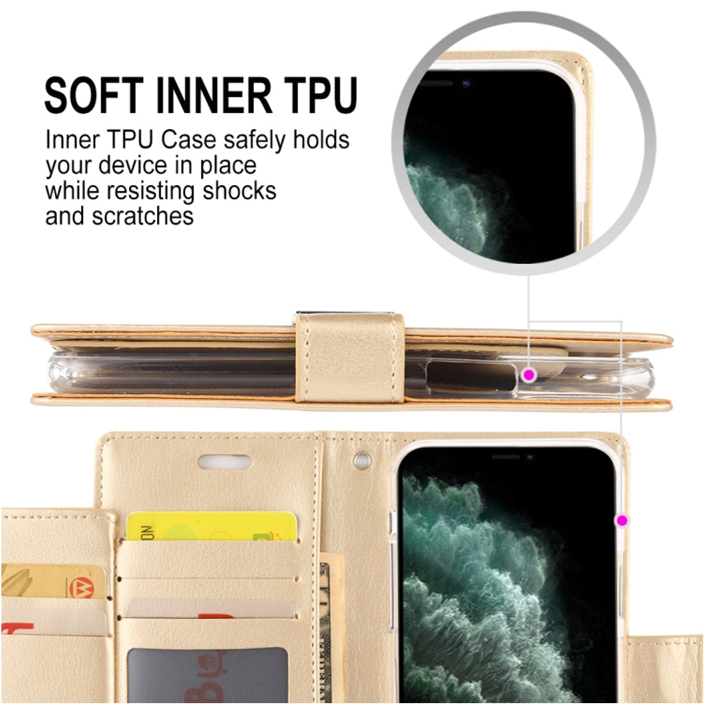 iphone-13-mini-leather-wallet-flip-case-cover-black-21380 Black