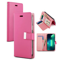 Thumbnail for iPhone 14 Pro Max Leather Wallet Flip Case Cover - Black