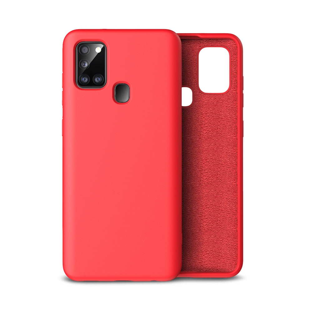 Liquid Silicone Case Cover for Samsung Galaxy A21s - Black
