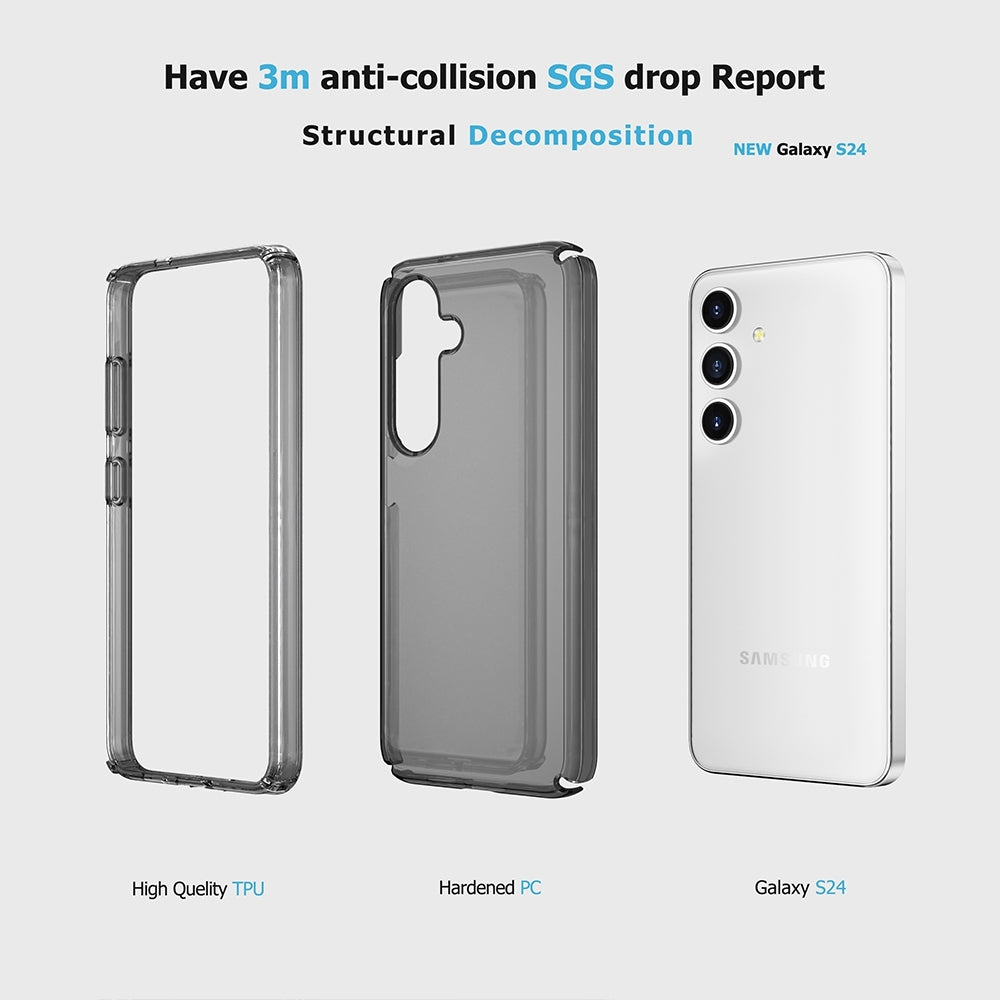 Samsung Galaxy S25 FE Clear Shockproof Case Cover - Clear