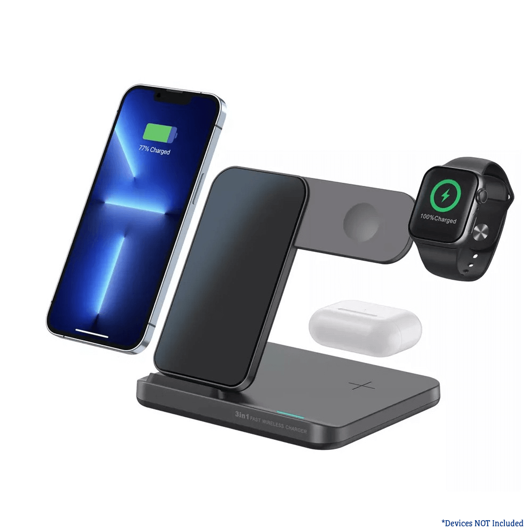 3-in-1 Multi Functions Wireless Charger Stand - Compatible with Every Device