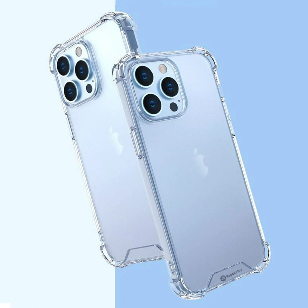 iPhone 15 Pro Hybrid Acrylic + TPU Clear Shockproof Case Cover - Total Drop-Proof Protection Made From Non-Toxic Polymers