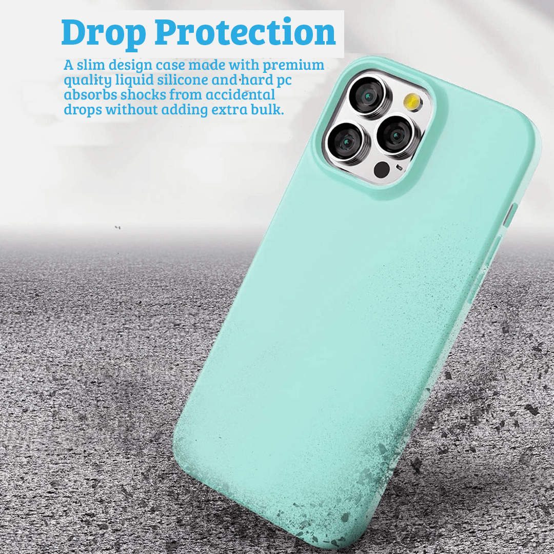 iPhone 15 Soft Silicone Jelly Case Cover - Long Lasting With Shock & Drop Protection, And Screen & Camera Lens Guard - Black