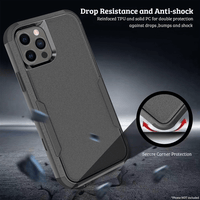 Thumbnail for iPhone 13 Pro Compatible Case Cover With Premium Shockproof Heavy Duty Armor-Black