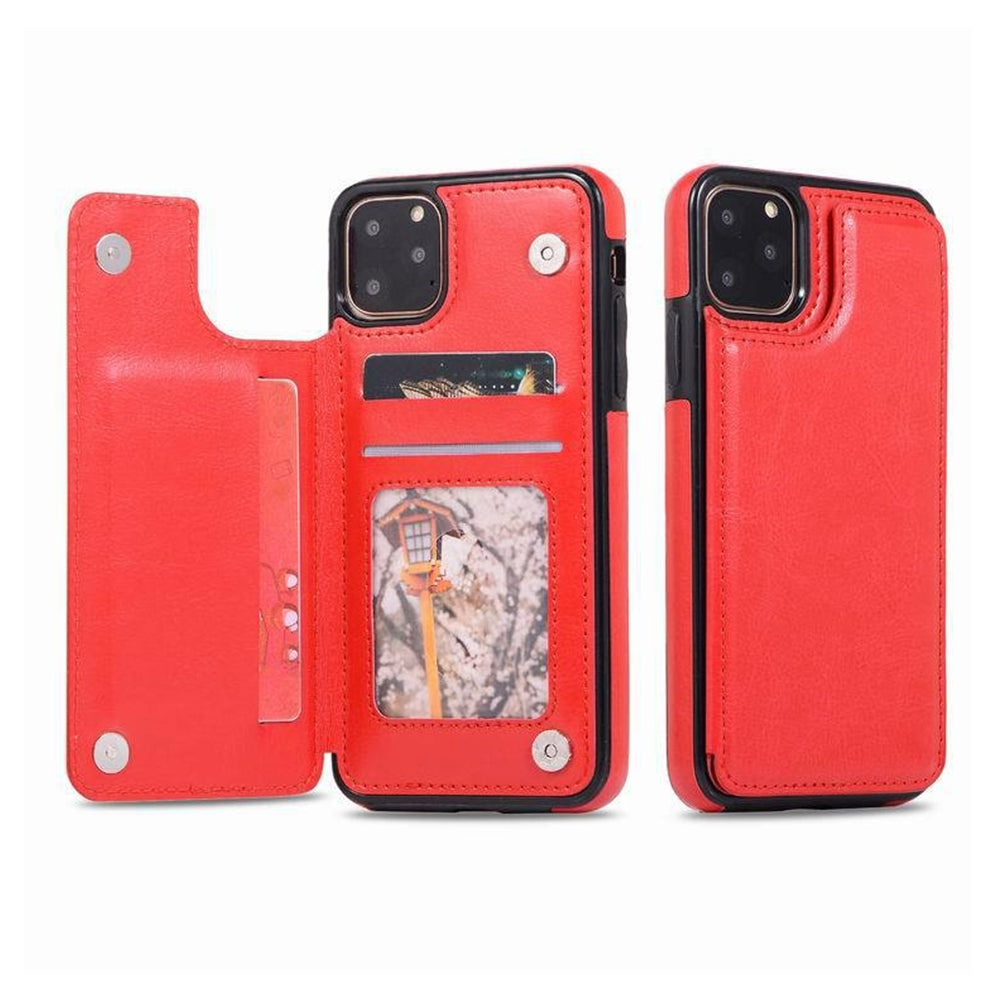 Back Flip Leather Wallet Cover Case for iPhone 11 Pro Max -Rose - Gold