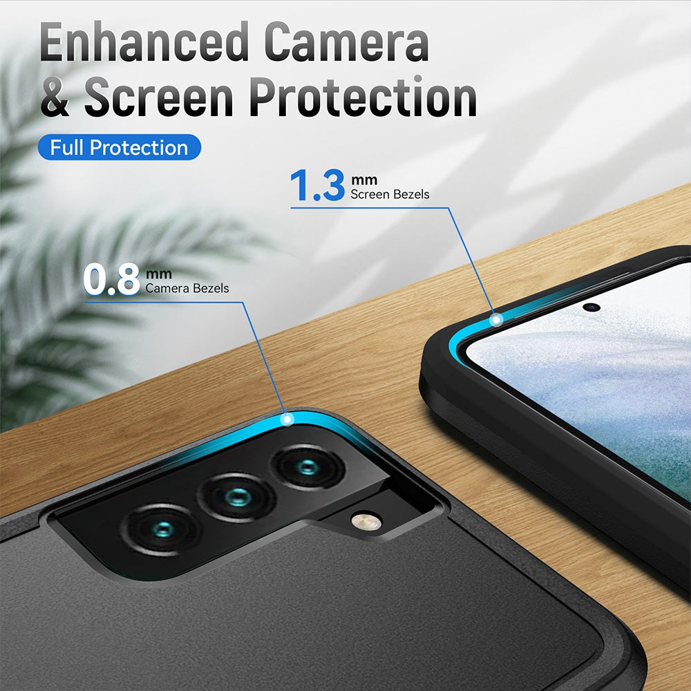 Dual Layer Shockproof Case Cover for Samsung Galaxy S22 - Black