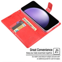Thumbnail for Samsung Galaxy S23 FE Leather Wallet Flip Case Cover - Black