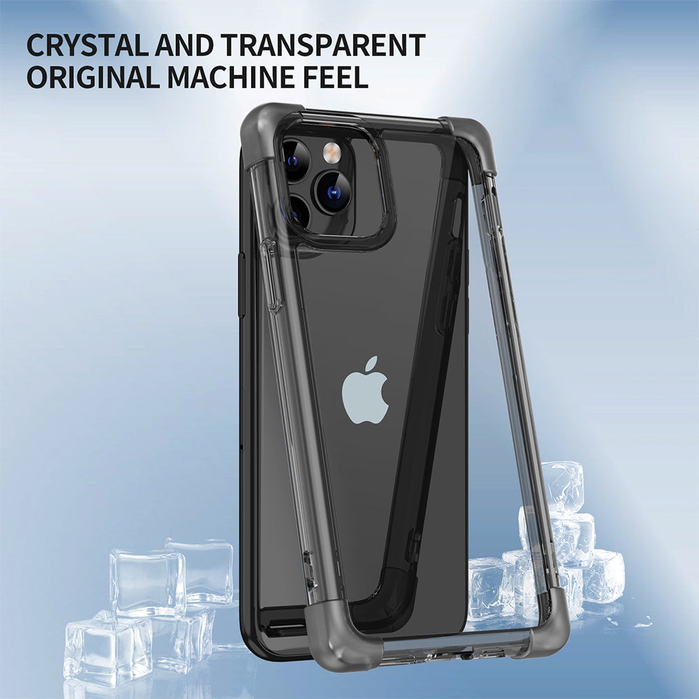 Anti-Shock Space Protective Clear Case Cover for iPhone 11 Pro-Clear - Black