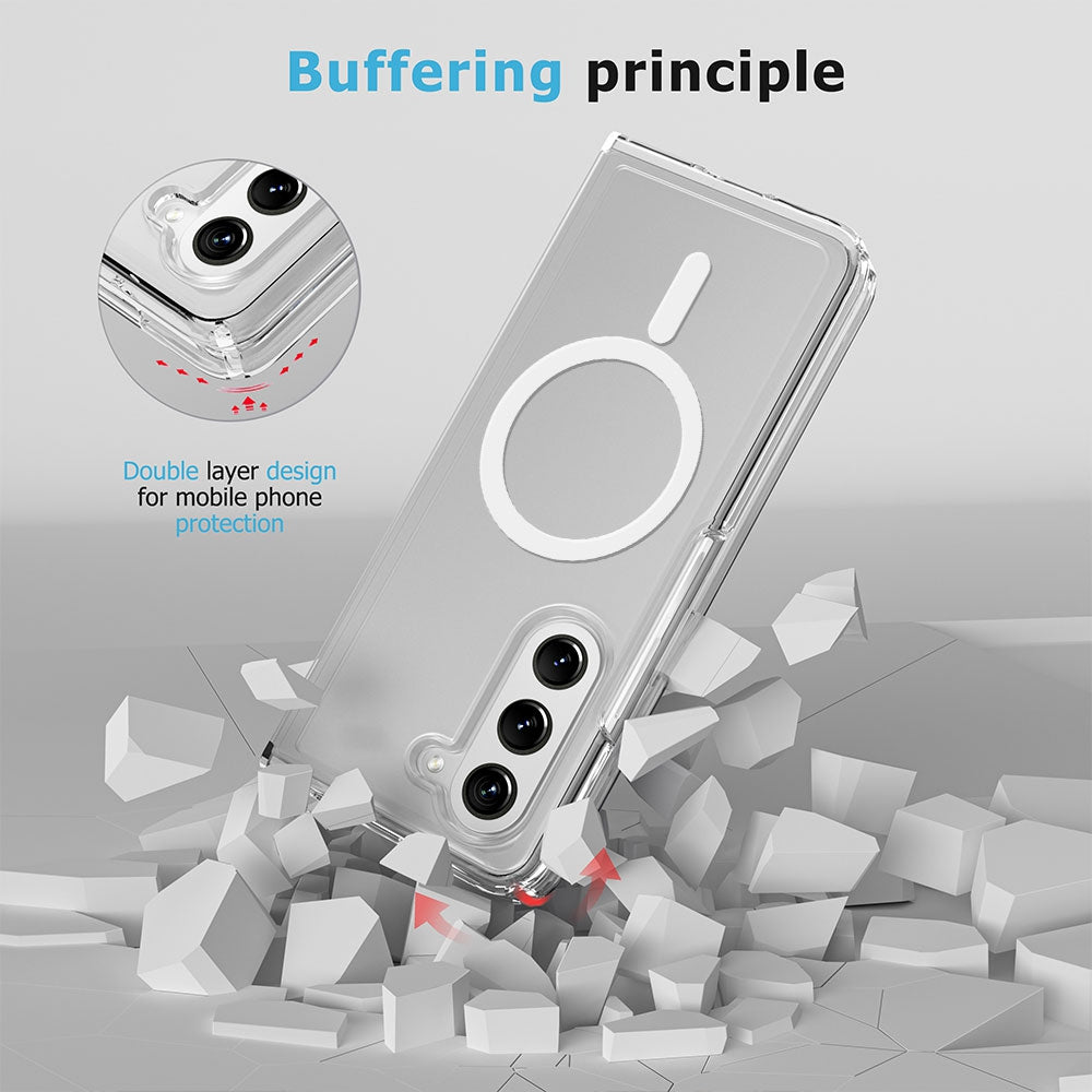 Samsung Galaxy Z Fold7 Clear Shockproof MagSafe Case Cover - Clear