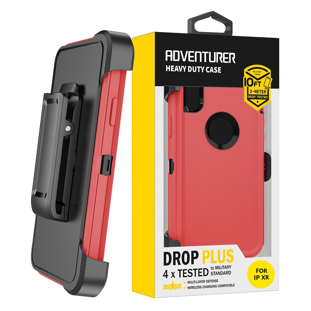 iPhone XR Heavy-Duty Armor Case Cover - Black