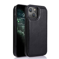 Thumbnail for iphone-15-leather-wallet-flip-case-cover-black-23724 Black