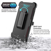 Thumbnail for Samsung Galaxy A12 Heavy-Duty Armor Case Cover - Black