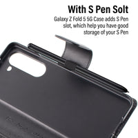 Thumbnail for Hanman PU Flip Leather Wallet Case for Samsung Galaxy A07 4G - Black