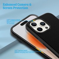 Thumbnail for iPhone 16 Pro Drop Protection Case Cover: Shockproof, Strong Build, MagSafe Compatible With Screen & Camera Protection - Black