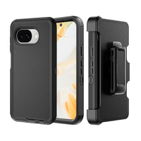 Thumbnail for Shockproof Robot Armor Hard Plastic Case Cover with Belt Clip for Google Pixel 10A - Black
