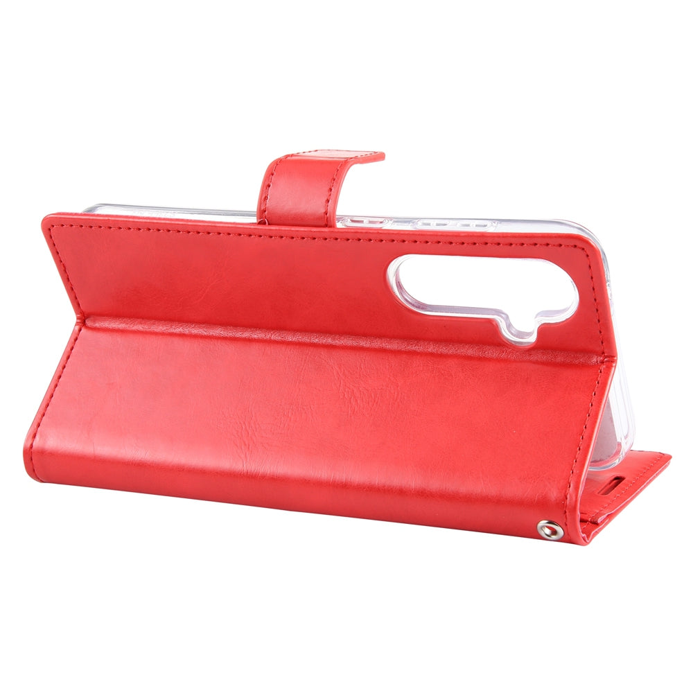 Samsung Galaxy S24 FE Leather Wallet Flip MagSafe Case Cover - Black