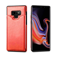 Thumbnail for Back Flip Leather Wallet Case Cover for Samsung Galaxy Note 9 - Black