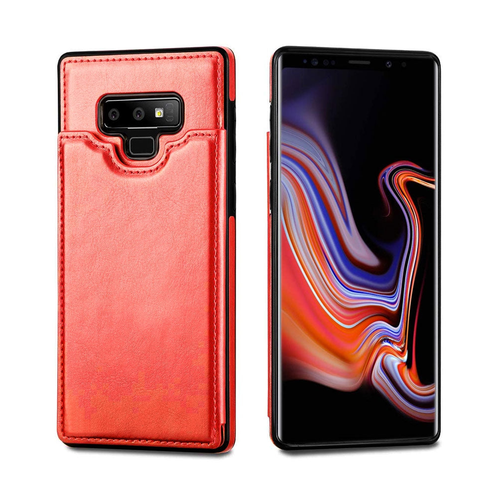 Samsung Galaxy Note 9 Leather Wallet Flip Case Cover - Black