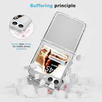 Thumbnail for Samsung Galaxy Z Flip4 Leather Wallet Flip Case Cover - Clear