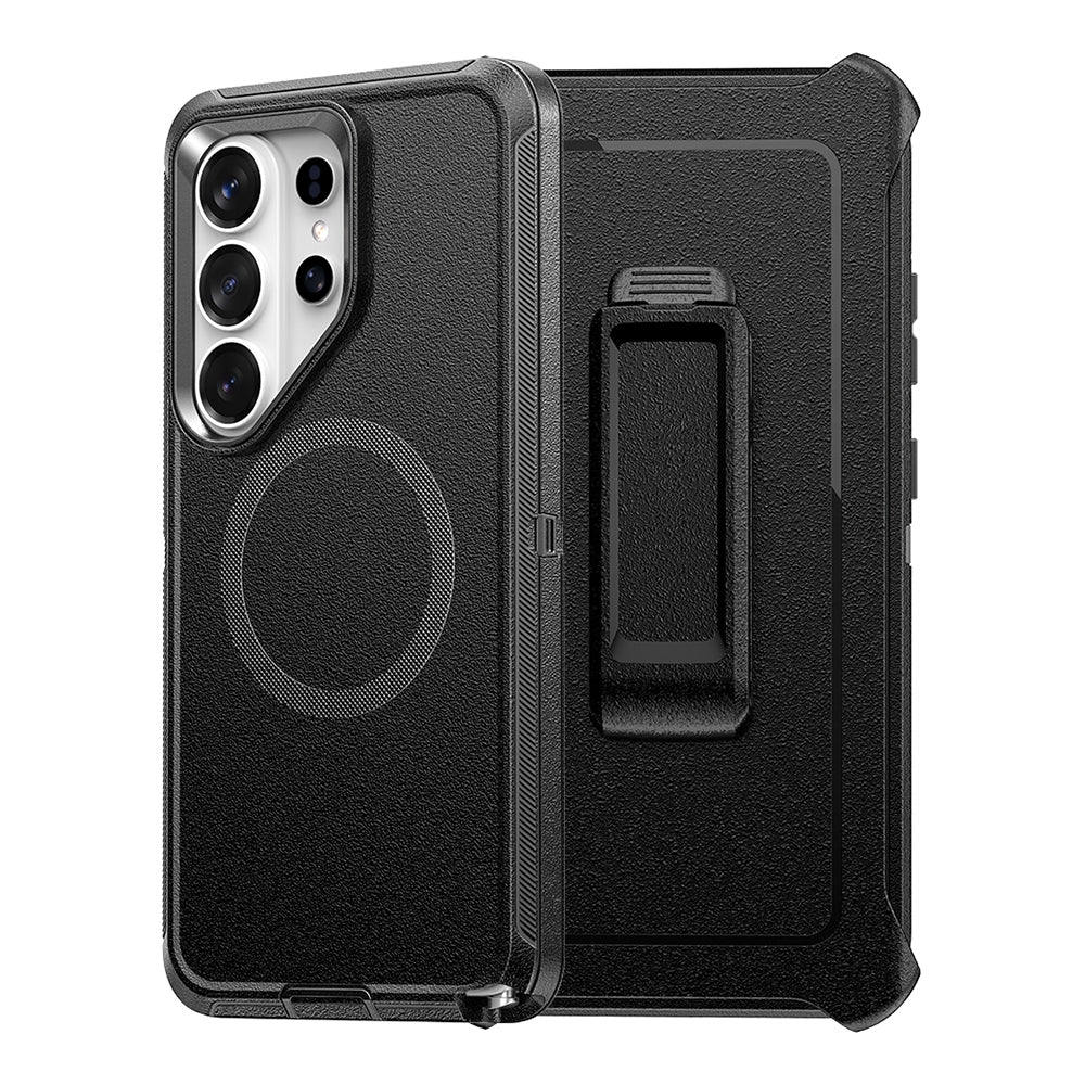 Samsung Galaxy S26 Ultra Heavy-Duty Armor MagSafe Case Cover - Black