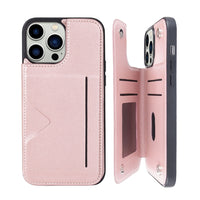 Thumbnail for Hanman Back Flip Leather Wallet Shockproof Cover Case for iPhone 13 / 14 - Brown