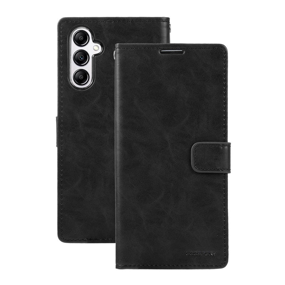 Samsung Galaxy A15 Leather Wallet Flip Case Cover - Black