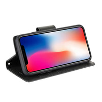 Thumbnail for iPhone XR Leather Wallet Flip MagSafe Case Cover - Black