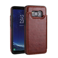 Thumbnail for Samsung Galaxy S8 Leather Wallet Flip Case Cover - Black