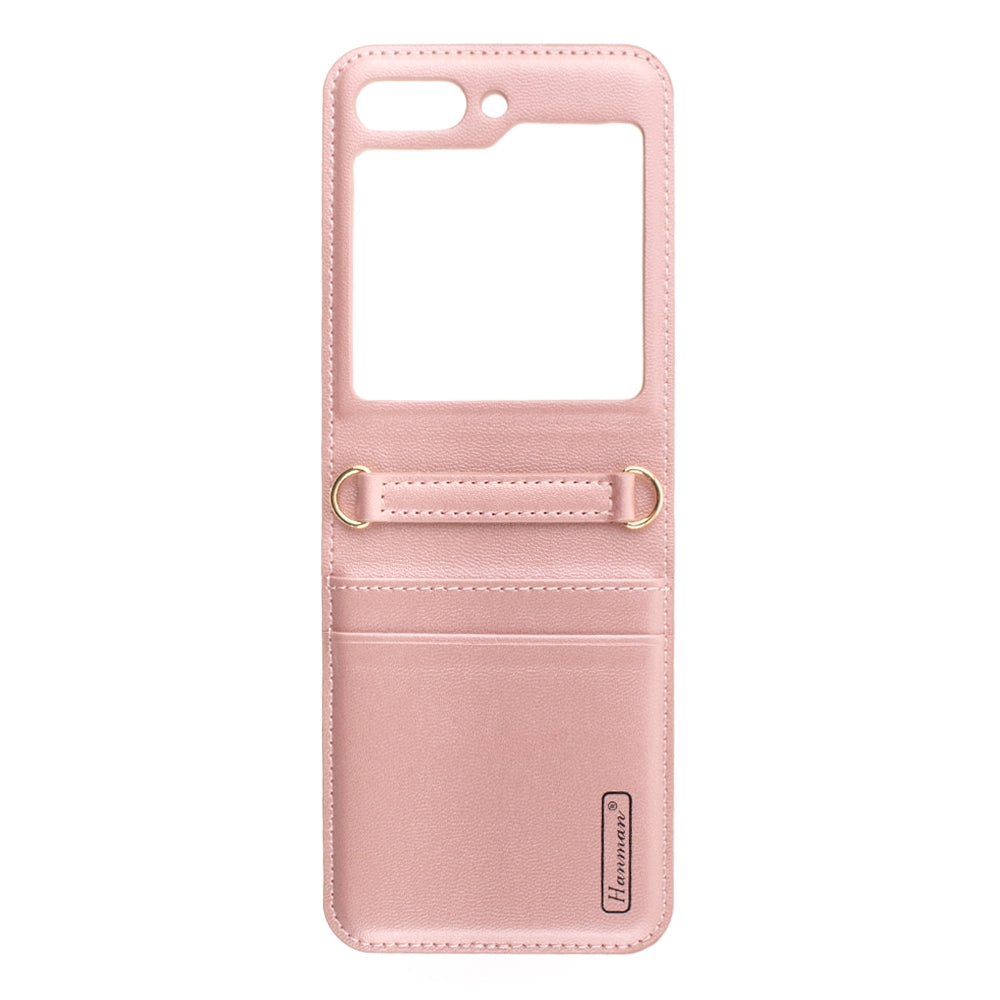 Samsung Galaxy Z Flip7 Leather Wallet Flip Case Cover - Black